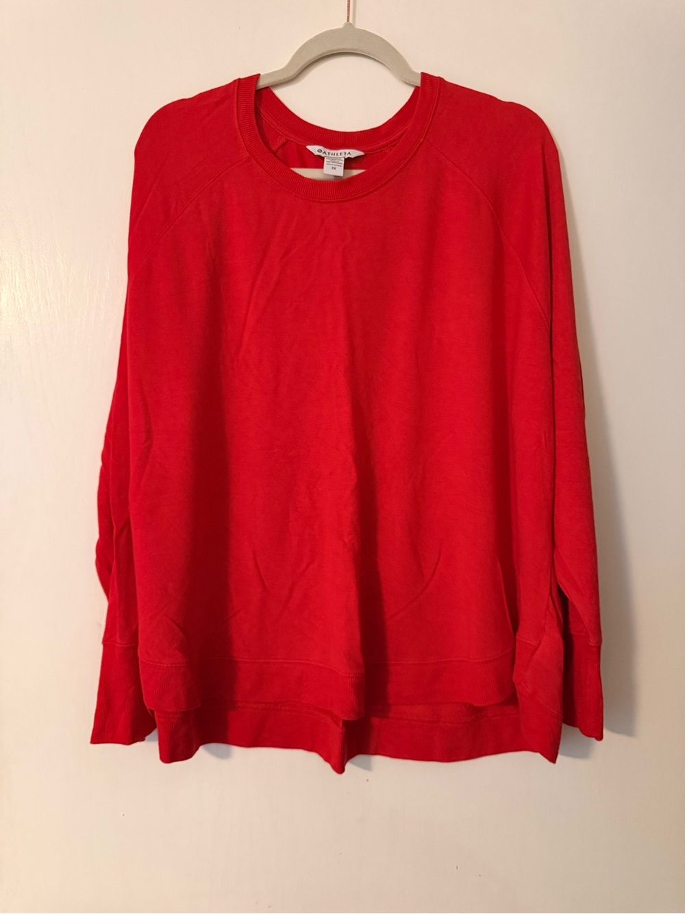 Athleta Red Coaster Luxe Sweatshirt